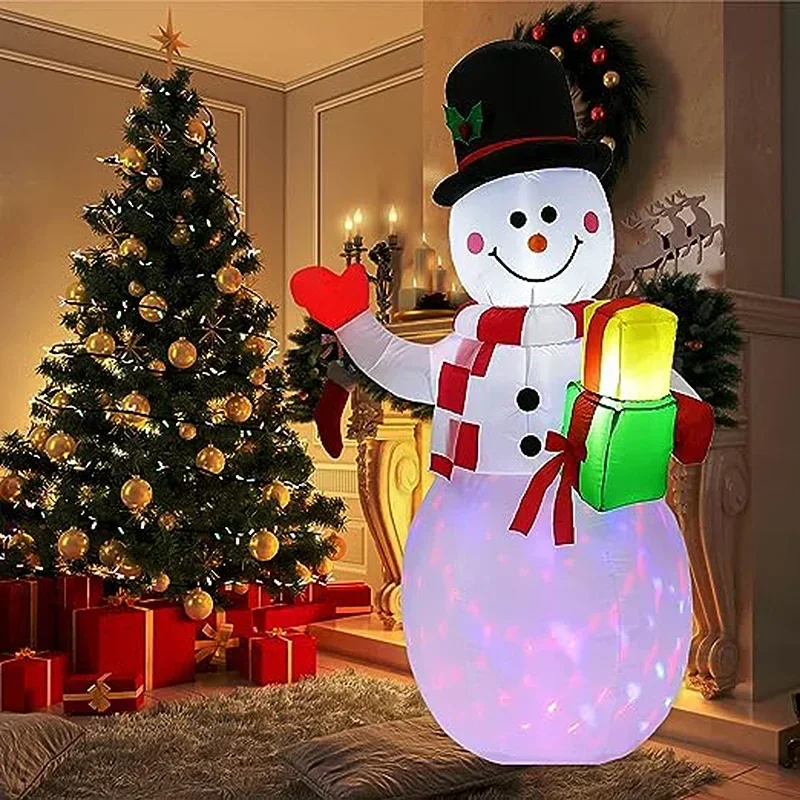 

1.5m Inflatable Snowman Santa Claus Christmas Outdoor shop Decorations LED Christmas Party New Year 2023 Christmas Decorations