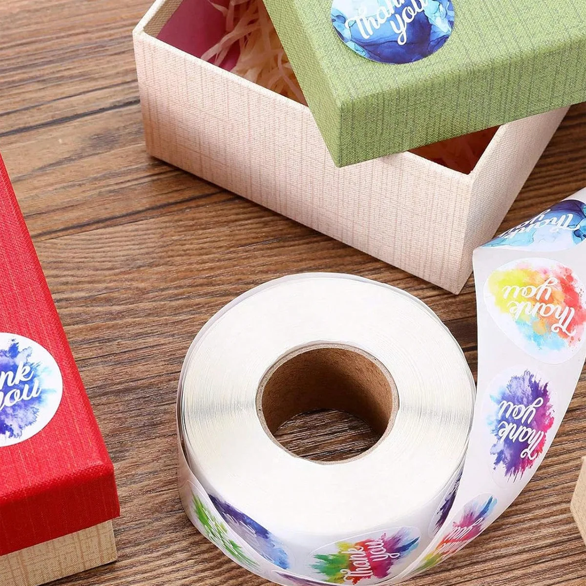 500pcs Roll Stickers Thank You Diy Stickers Anime Seal Label Decorative Cartoon Kids Party Candy Stickers Rolls Gift Packaging
