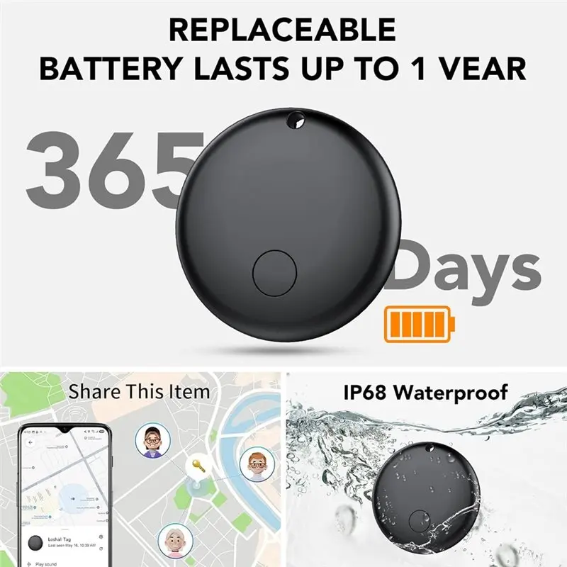 Bluetooth Air Tags 4PCS für Find My Device App, Smart Tracker für Android, für Gepäck, Geldbörse, Fahrzeuge, Schlüssel-Y41A