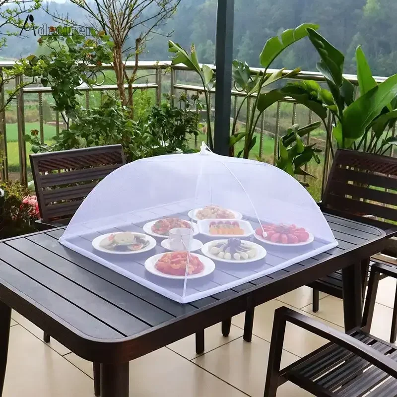 Foldable Food Mesh Cover Fly Anti Mosquito Pop-Up Food Cover Umbrella Meal Vegetable Fruit Breathable Cover Kitchen Accessories.