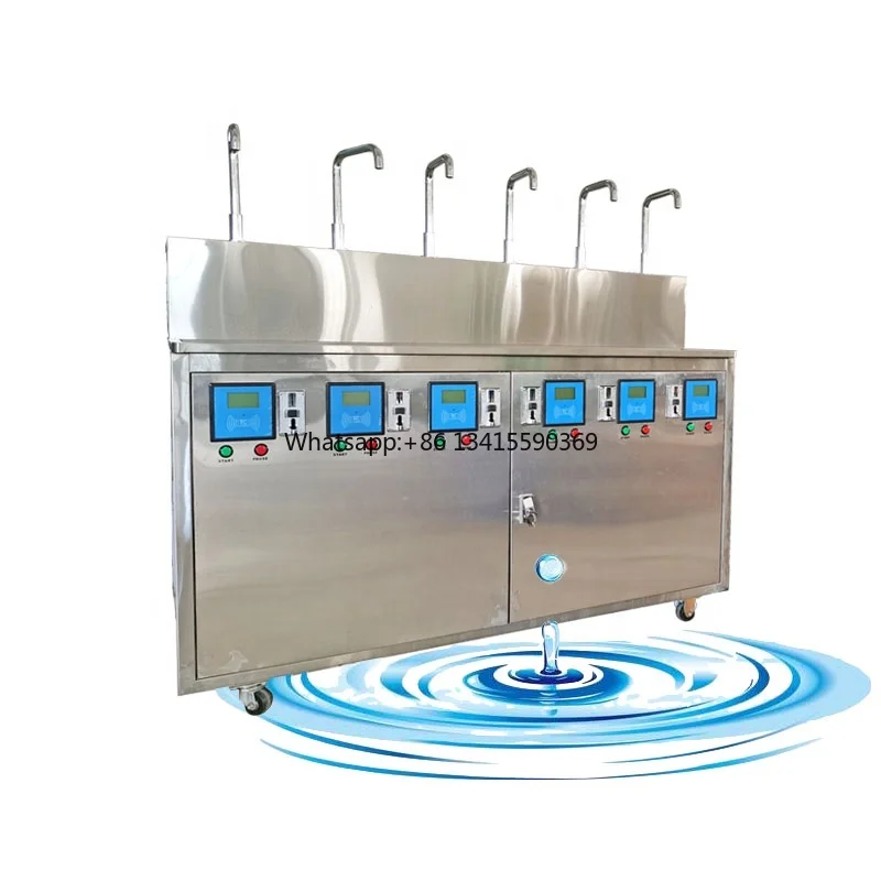 

Popular Customized 6-Head Water Vending Machine Coin Operated 6 Taps Water Dispenser for School