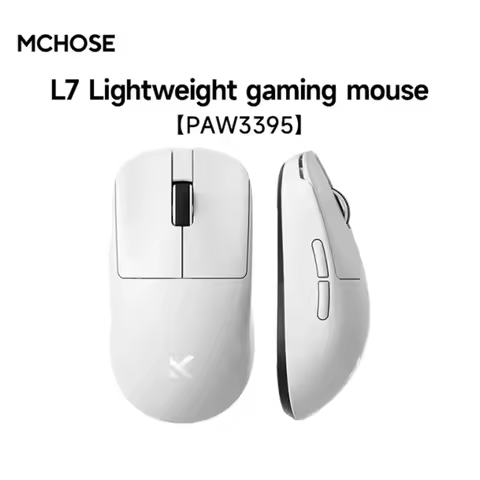 MCHOSE L7 Pro Ultra PAW3395 Lightweight Ergonomics Esports Gaming Mouse 2.4g Wireless 3 Modes Mouse Custom PC Accessories Gifts