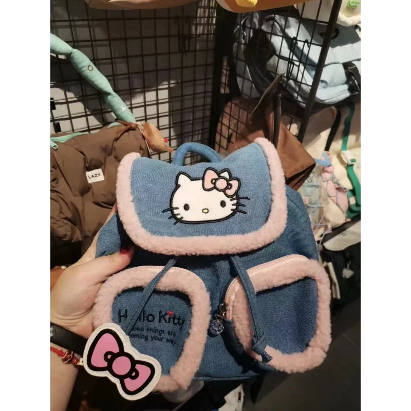 Sanrio neue Hallo Kitty Student Schult asche lässig niedlichen Cartoon große Kapazität leichten Doppels ch ulter Rucksack