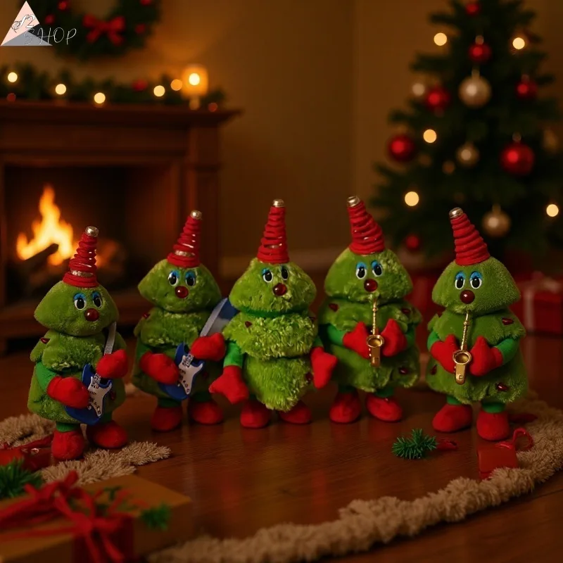 

Рождественские электрические плюшевые игрушки, которые петь и танцуют рождественские елки, рождественские подарки, украшения, электрические игрушки