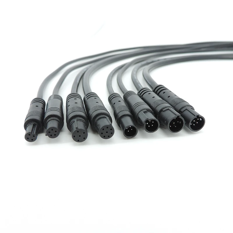 4Pin 5Pin 6Pin 8pin core Car Rear View Camera male female connector extend cord Cable for car Jack wire Recorder Rear Tail line