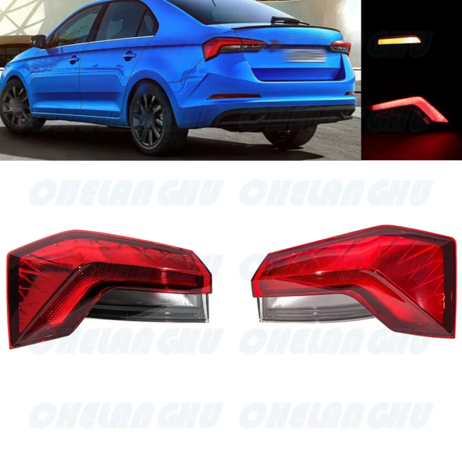 

For Skoda Rapid Russian Version 2020 2021 2022 2023 2024 2025 3 Pin Outer Side Tail Light Rear Lamp Brake Light Car accessories