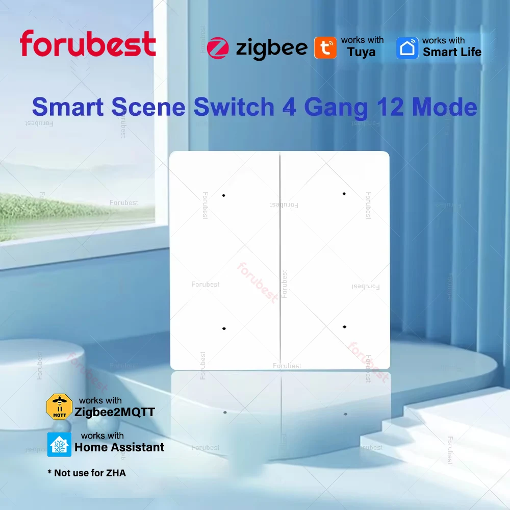 

Tuya ZigBee 3,0 умный переключатель сцен DIY беспроводная кнопка сцен Smart Life приложение пульт дистанционного управления бытовая техника автоматизация связи
