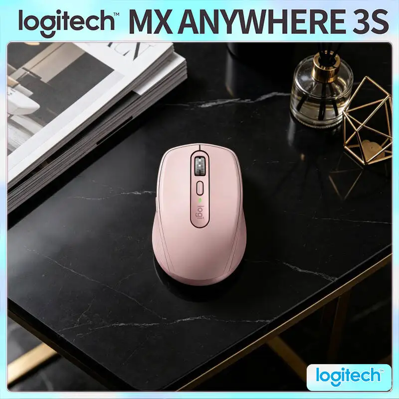 Ratón Compacto MX Anywhere 3S - 8K DPI, Rueda MagSpeed, Ligero, Ideal para Vape Pop-up y Puntos de Venta Móviles