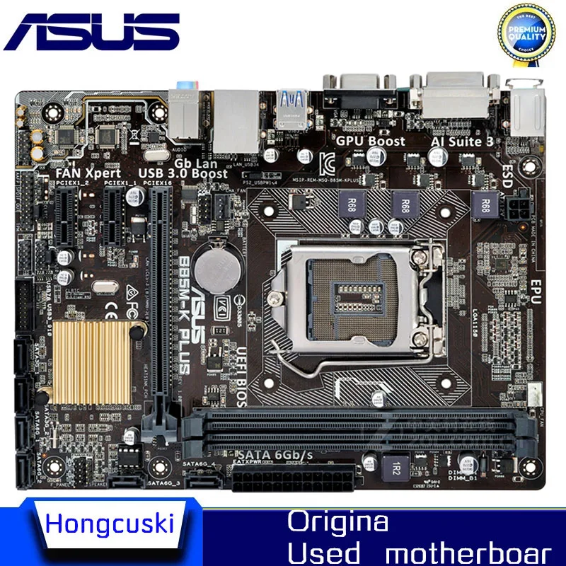 

Для ASUS B85M-K PLUS б/у LGA 1150 для Intel B85 материнская плата Socket LGA1150 DDR3 SATA3 USB3.0 SATA3 настольная материнская плата