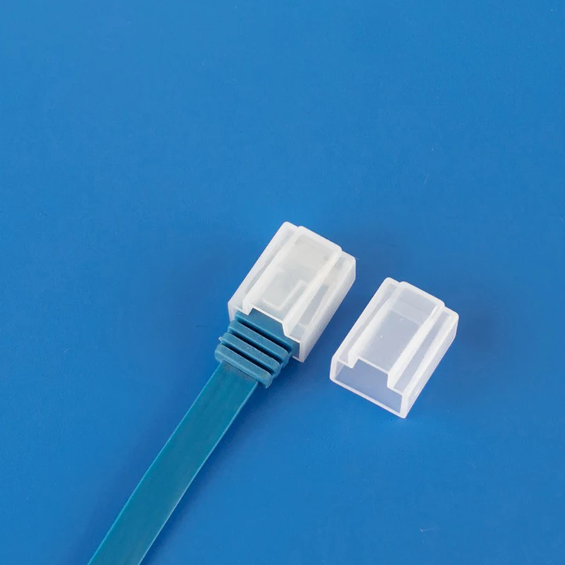 2PCS Network Connector Dustproof Cap RJ45 Ethernet Cable End Caps Modular Plug Protection Covers