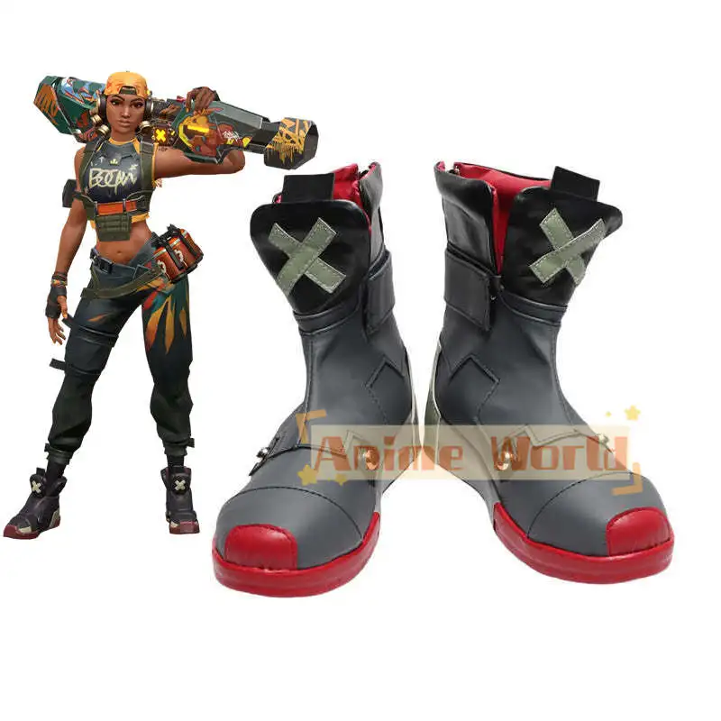 Zapatos de Cosplay del juego Raze, botas de Carnaval de Halloween, hechas a medida