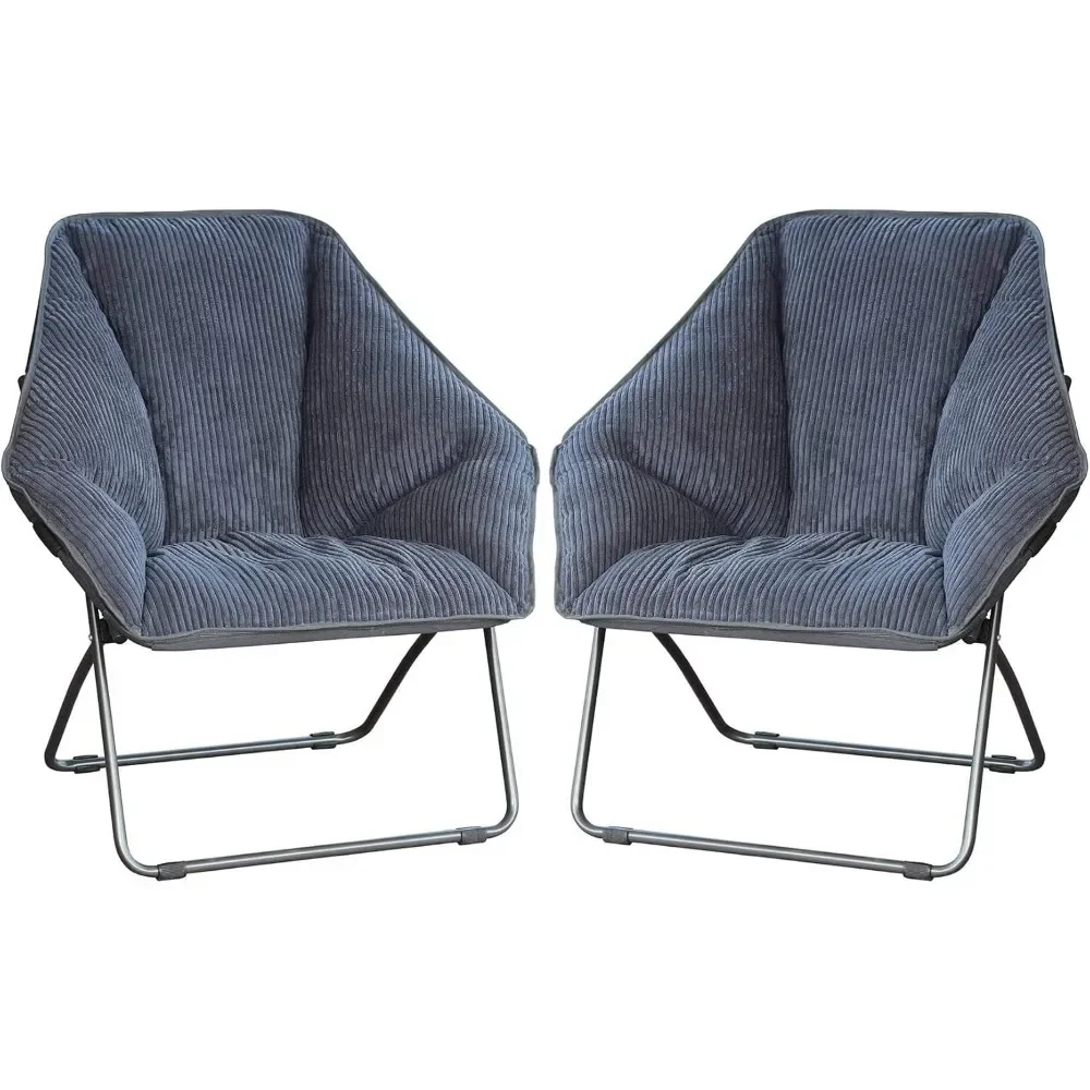 

Limited Hexagon Portable Durable Folding Comfortable Metal Frame Dish Chair for Gaming, Bedrooms, Dorm Rooms, and Living Rooms