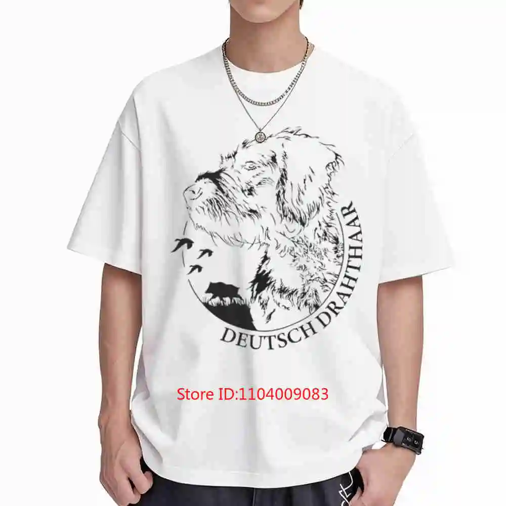 German Wirehaired Pointer Hunting Dog Short Sleeve Tee 100% Cotton T-Shirt