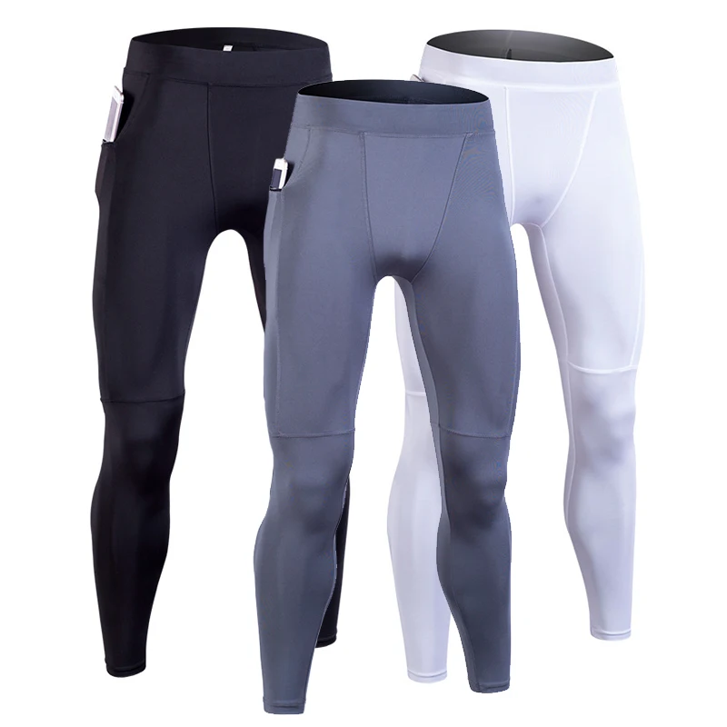 Profession Compression Pant Men 100D Qmilch High Stretch Basketball Gym Legging With Pocket Fitness Running Tights Male