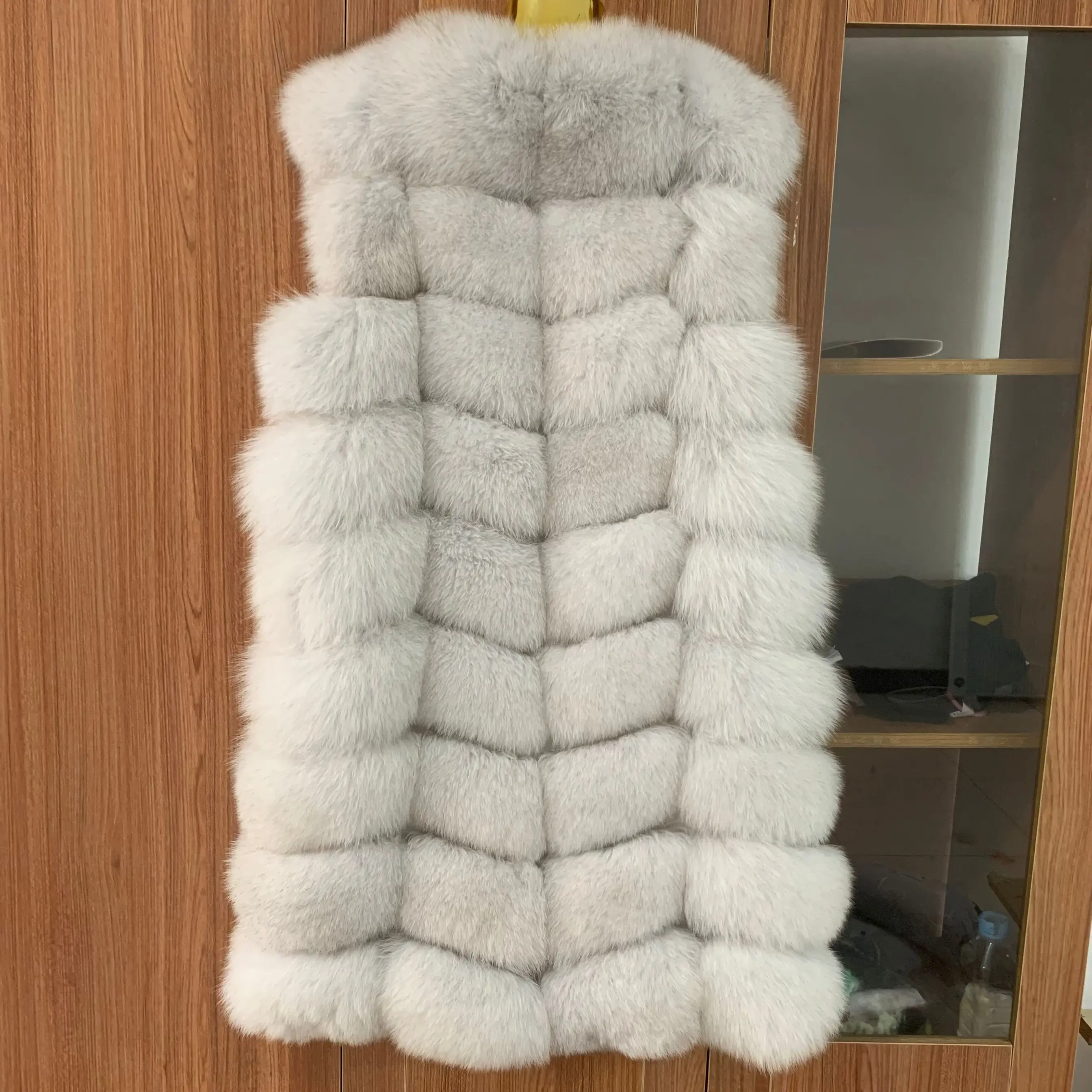 2023 autumn and winter fur vest natural real fox fur long vest women\'s real fur jacket high-quality fur coat free free shipping