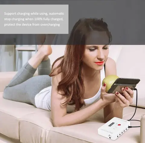 Mini bärbar UPS med 5V/9V/12V/15V/24V DC-gränssnitt och USB-port, max 24W, 2A strömutgång och 13200mAh litiumbatteri 10 best sales USB-UPS - №8