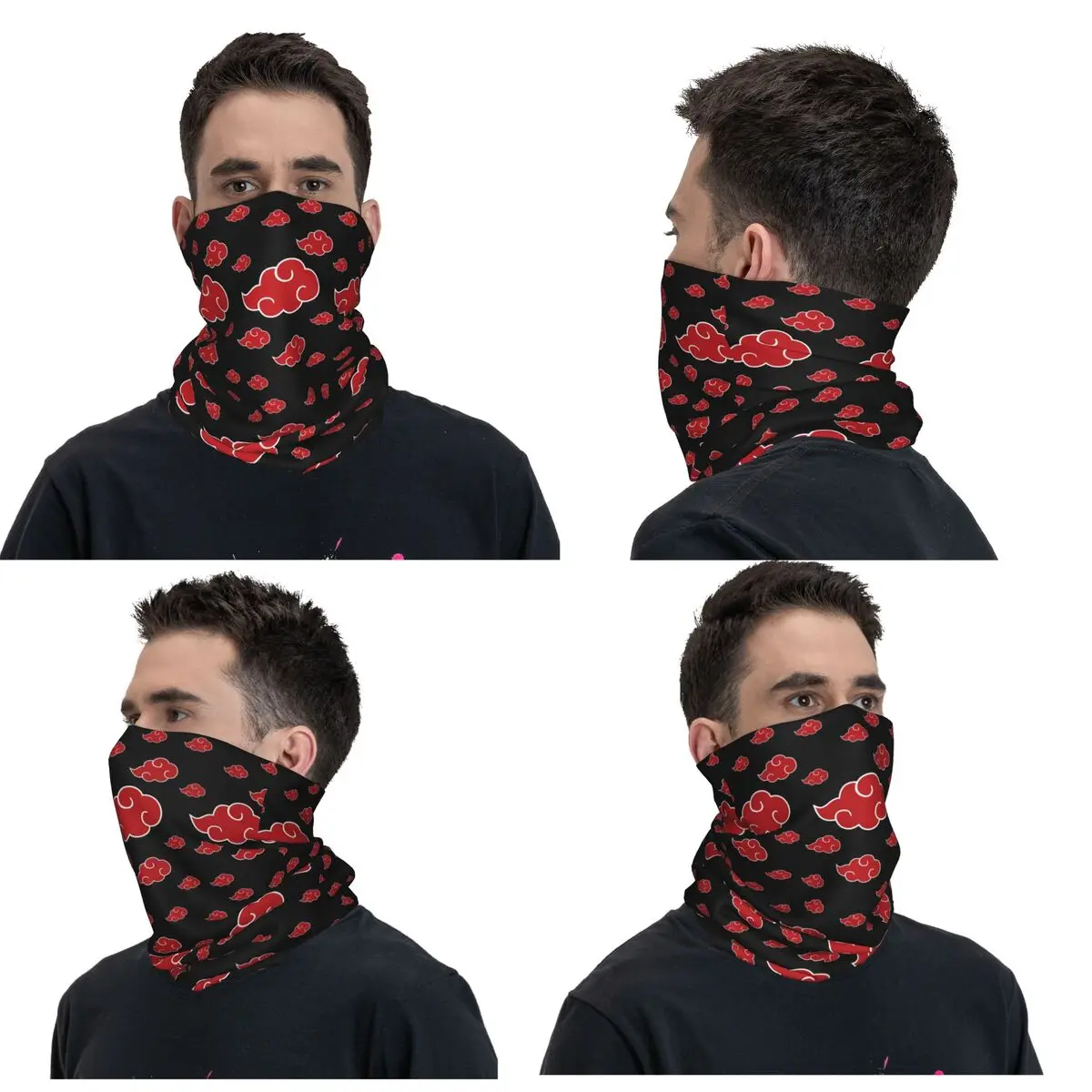 Japan Anime Blue Clouds Akatsuki Neji Bandana Neck Cover Printed Magic Scarf Warm FaceMask Running Unisex Adult Winter