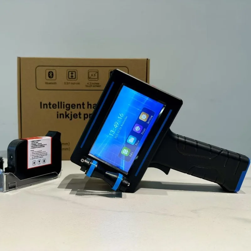 Portable 25.4mm Handheld QR Barcode Inkjet Printer 600dpi New Batch Number Logo Expiry Date Label Printer Gun