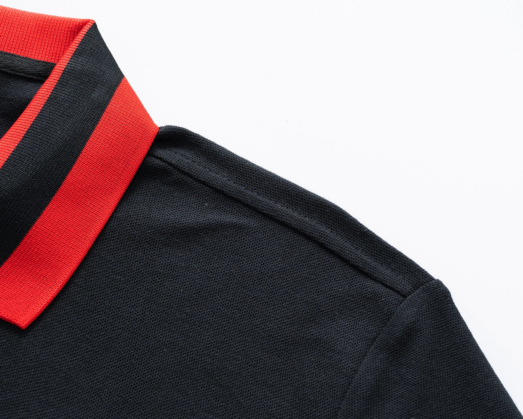 Herren Poloshirt USA Chicago Kurzarm Royal Freizeit Sport Party Baumwolle Bestickt Mit Schlitz Kontrastfarbe Original – Detail 11