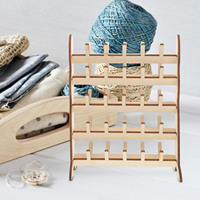 1pcs Wooden Thread Holder Organizer for Sewing Embroidery Multi-Tier Spool Storage Rack Spool Organizer DIY Craft Supplies