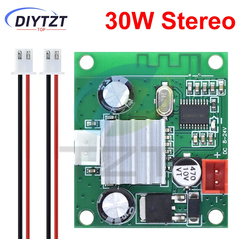 Amplifier Daya Bluetooth 30W TWS Speaker Papan Modul Suara Penerima Audio Papan Amplifier Daya Bluetooth Stereo Dua Arah