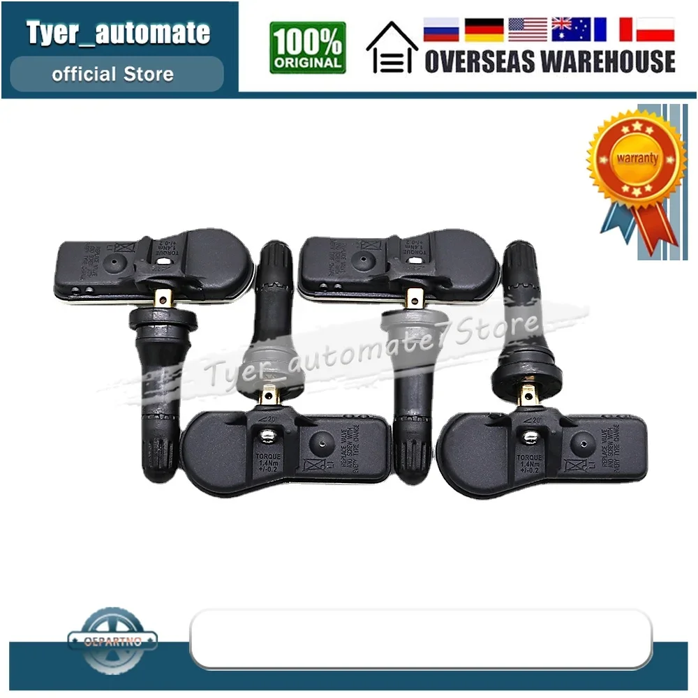 4PCS Tire Pressure Monitor TPMS Sensor 433MHz 52933-J5000 52933J5000 FOR Genesis G70 Kia Stinger