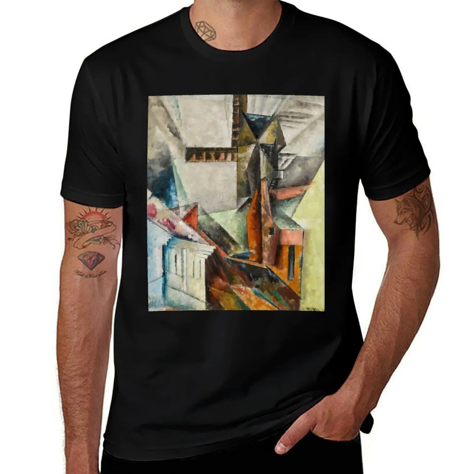 

Lyonel Feininger T-Shirt basketball graphic tees cotton graphic tees gifts for boyfriend T-shirts oversize t shirts men