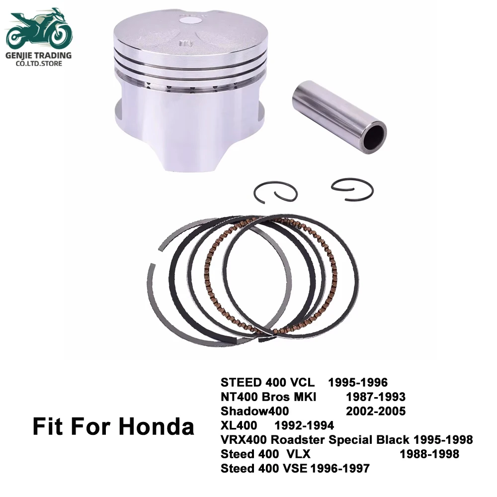 

64mm 64.25mm 64.5mm STD +25 +50 +0.25 0.5 Motorcycle Engine Piston Rings Kit Set For Honda Steed 400 1988 1989 1990 1991-1998