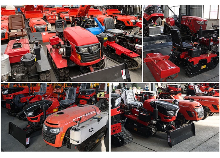 China Rotavator Cultivators Agricultural Farming Mini Rotary Tiller Crawler Tractor Cultivators