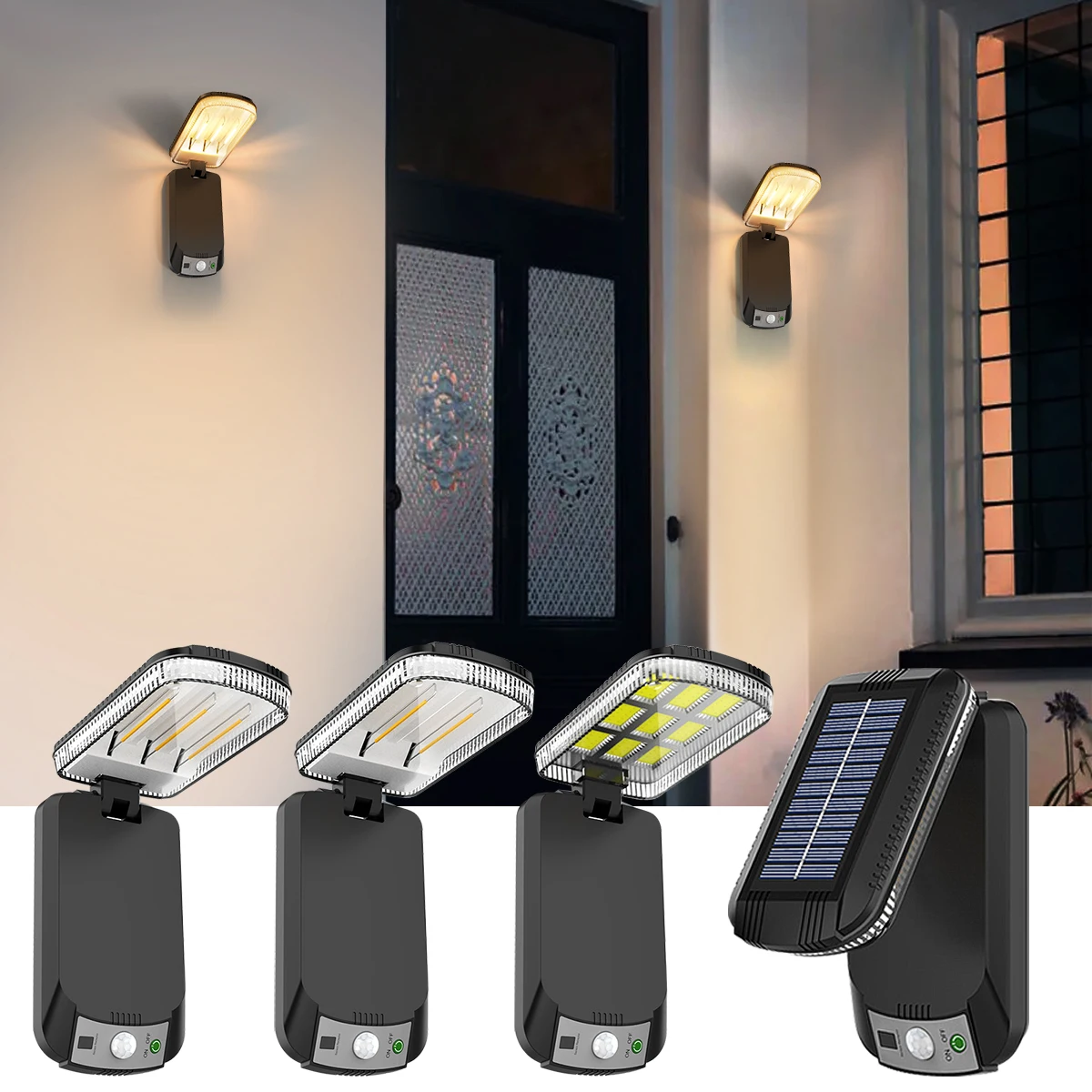 

Солнечный настенный светильник, складной дизайн с дистанционным управлением, 3 режима, светодиодный солнечный светильник, IP65, защита от атмосферных воздействий, идеально подходит для наружных стен в саду