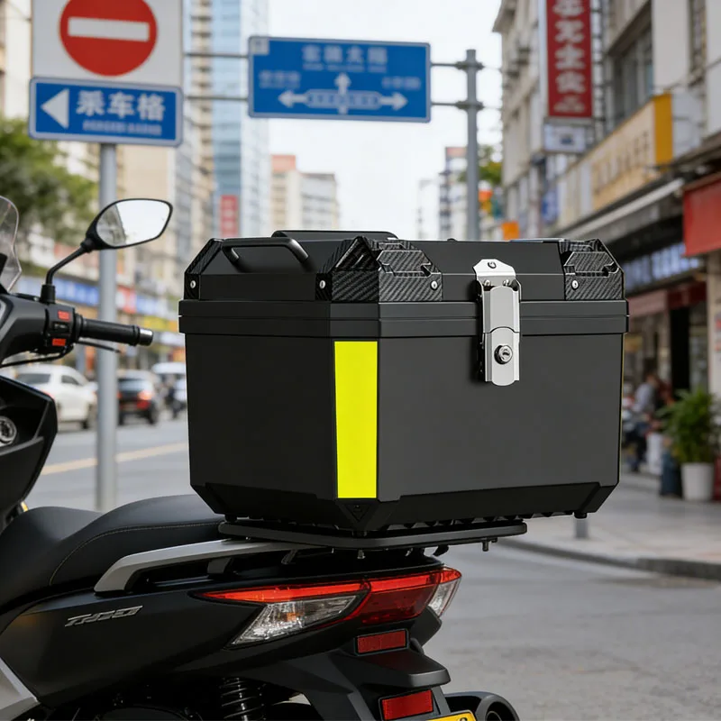 

Водонепроницаемый задний кофр для мотоцикла 45 л с замком, отсеком для шлема и отражателями, аксессуары для мотоциклов