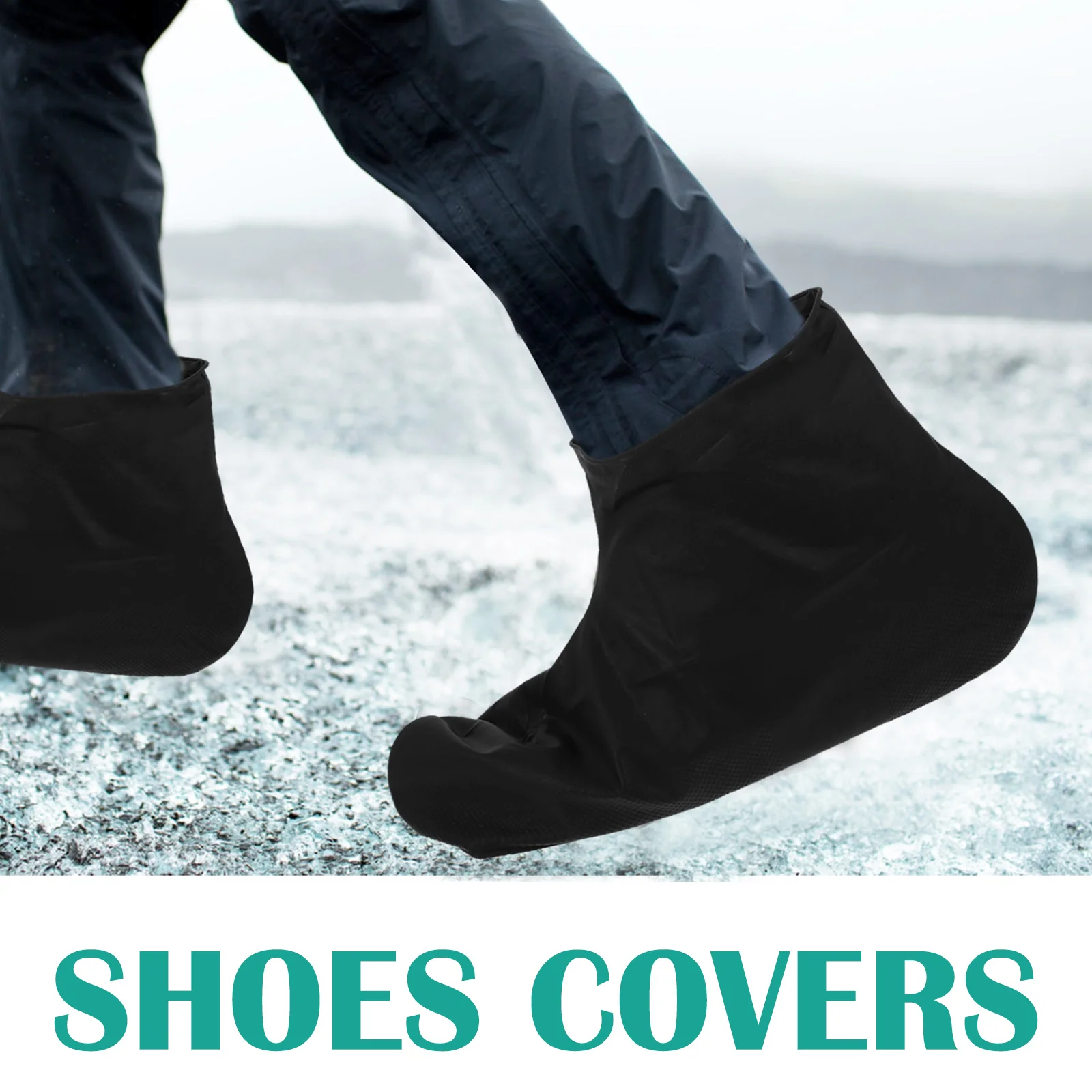 1Pair Waterproof Shoe Cover Reusable Nonslip Silicone Overshoes for Rain Snow Mud Protection Shoes Cover Silicone Shoe Covers