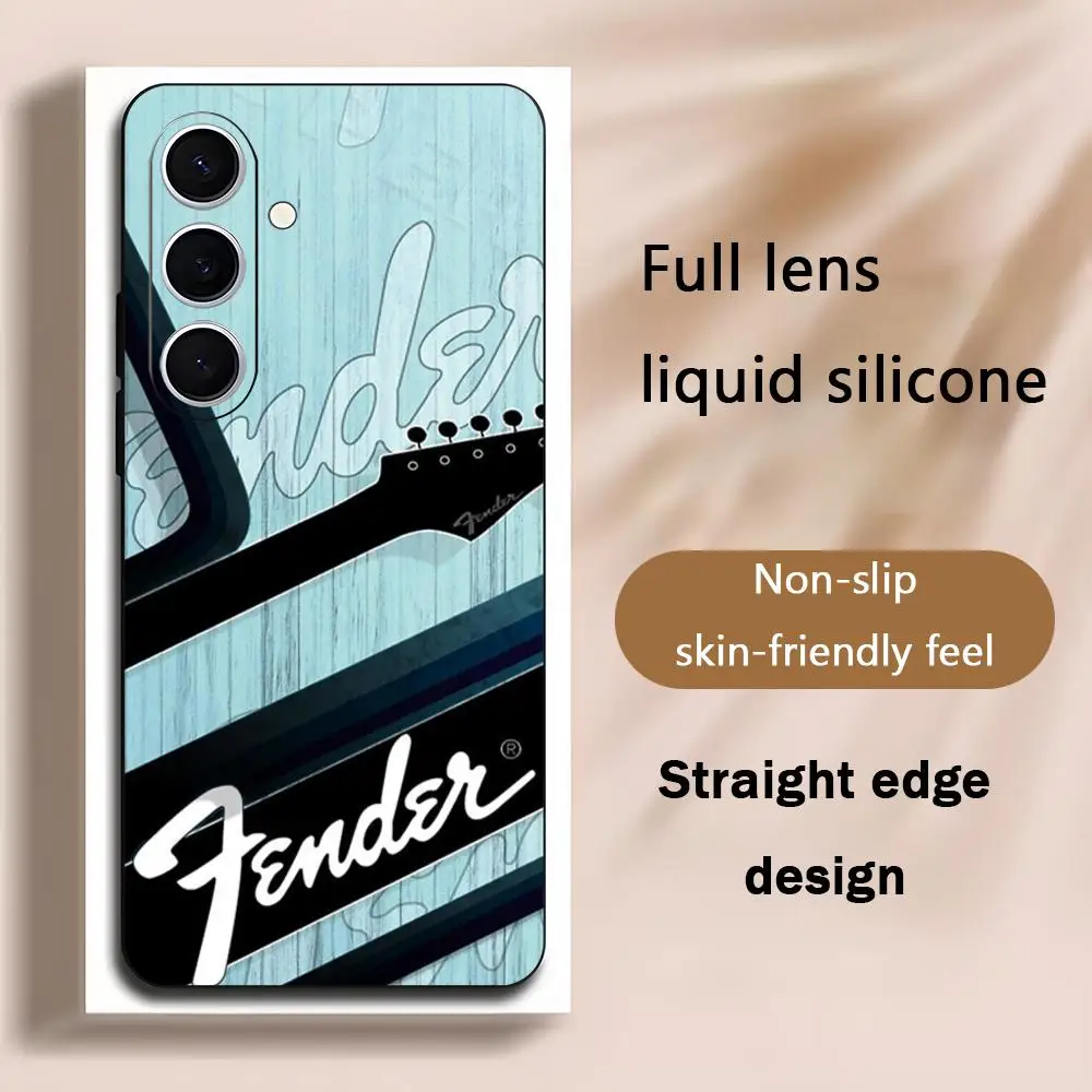 Guitar Brand  Phone Case F-FenderES-S For Samsung Galaxy S26 S25 S24 S23 S22 S21 Plus Ultra Fold A Soft Black