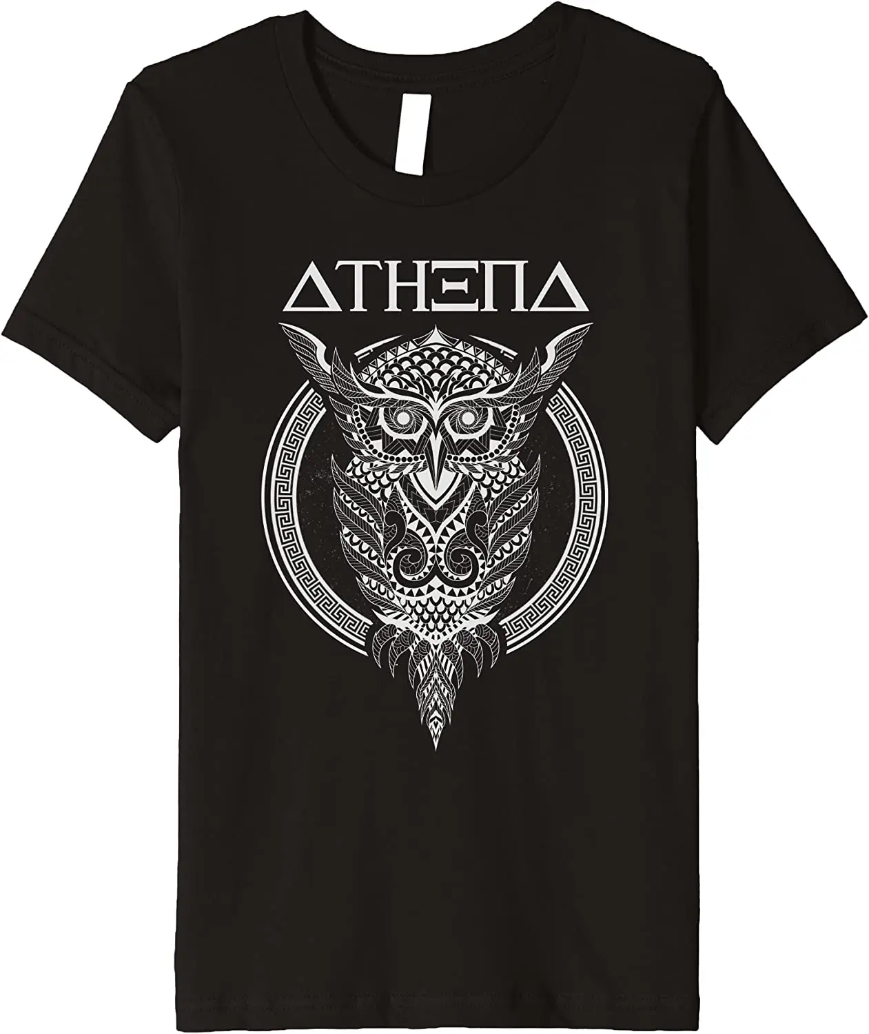 Athena Ancient Greek Goddess' Athens Owl Greek Mythology T-Shirt 100% Cotton O-Neck Short Sleeve Casual Mens T-shirt Size S-3XL