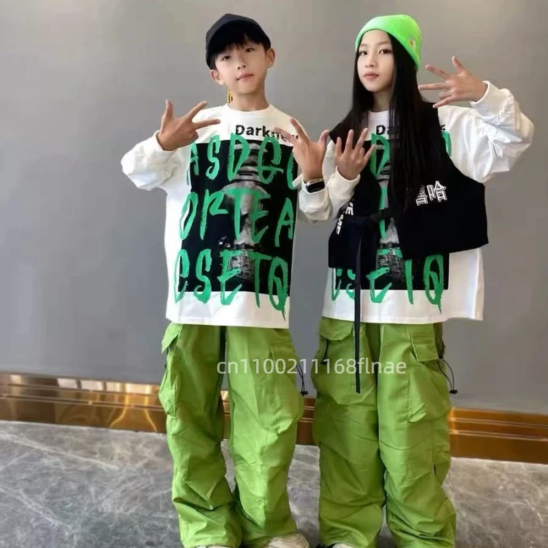 Children's Hip-hop Street Dance Performance Costume, Boys' Hip-hop Vest Set, Girls' Jazz Dance Runway Show Costume