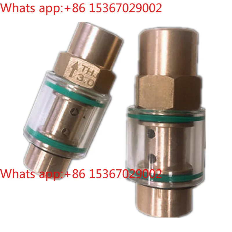 10pcs Special visual oil return check valve for screw machine/air compressor/brass anti-backflow transparent reverse check peep