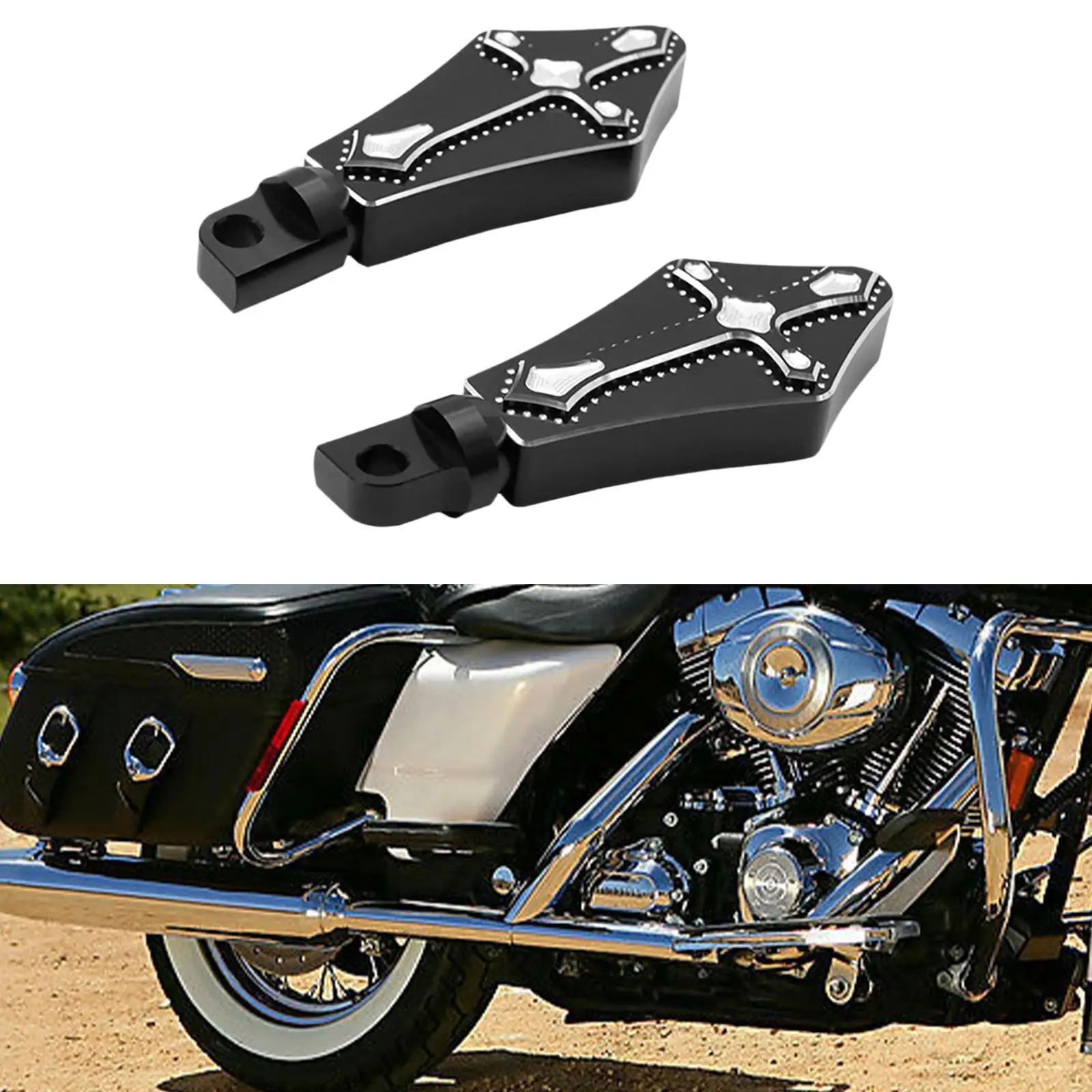 Motorcycles Foot Pegs Footrests for XL883 1200 x48 Sportster Series