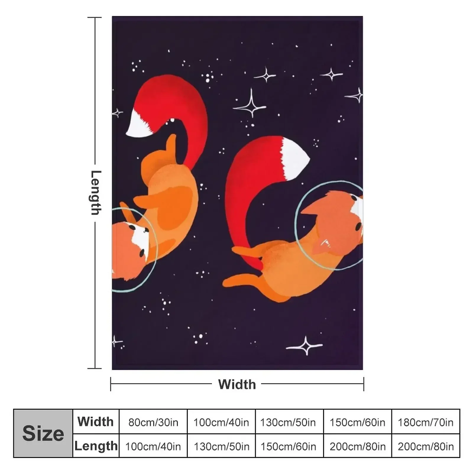 Space Foxes Throw Blanket Designers Personalized Gift Soft Beach funny gift Quilt Blankets