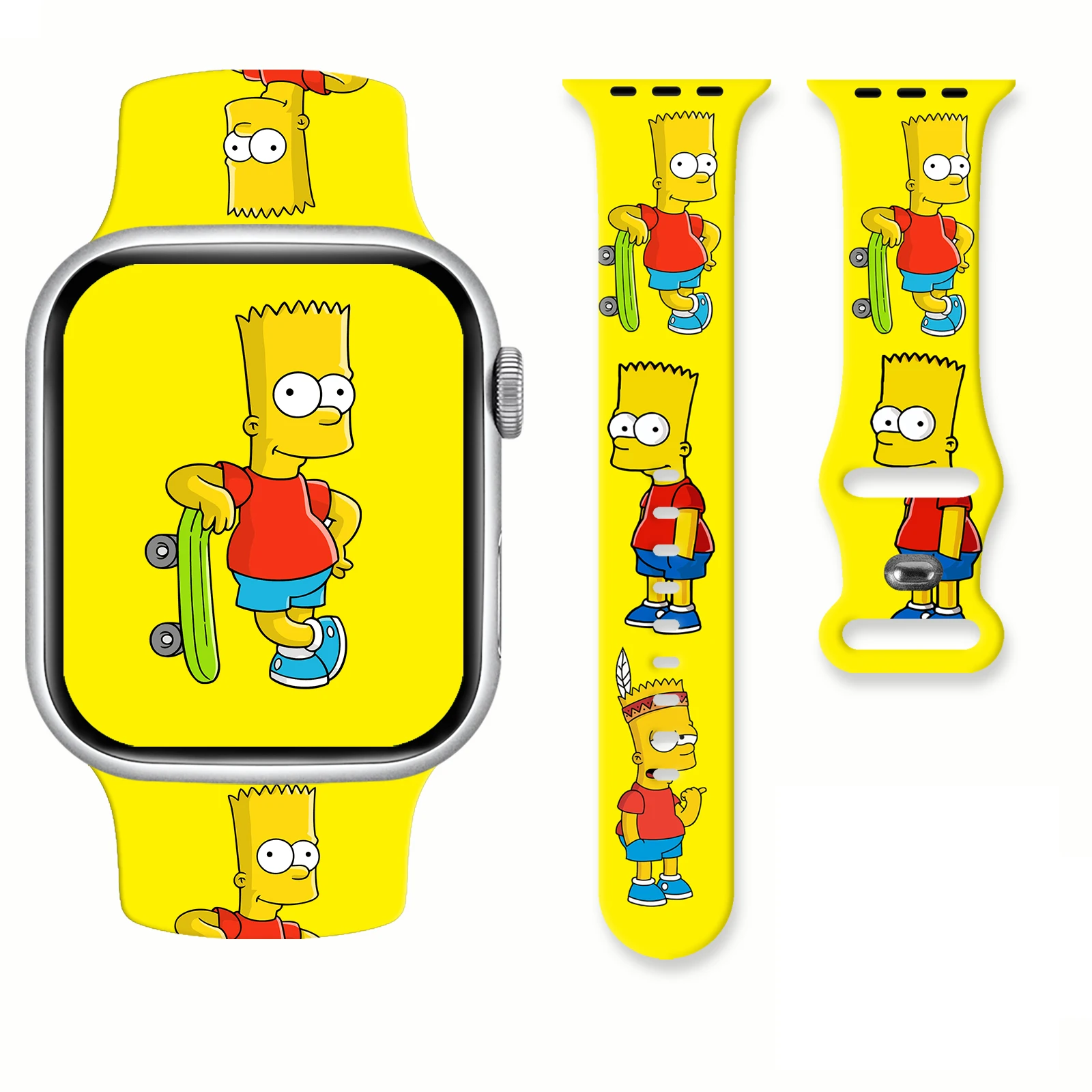 حزام بنمط مطبوع من سلسلة ديزني مناسب لساعة أبل 11/10/9/8 حزام سيليكون قابل للاستبدال IWatch49mm/46mm/44mm/42mm/41mm