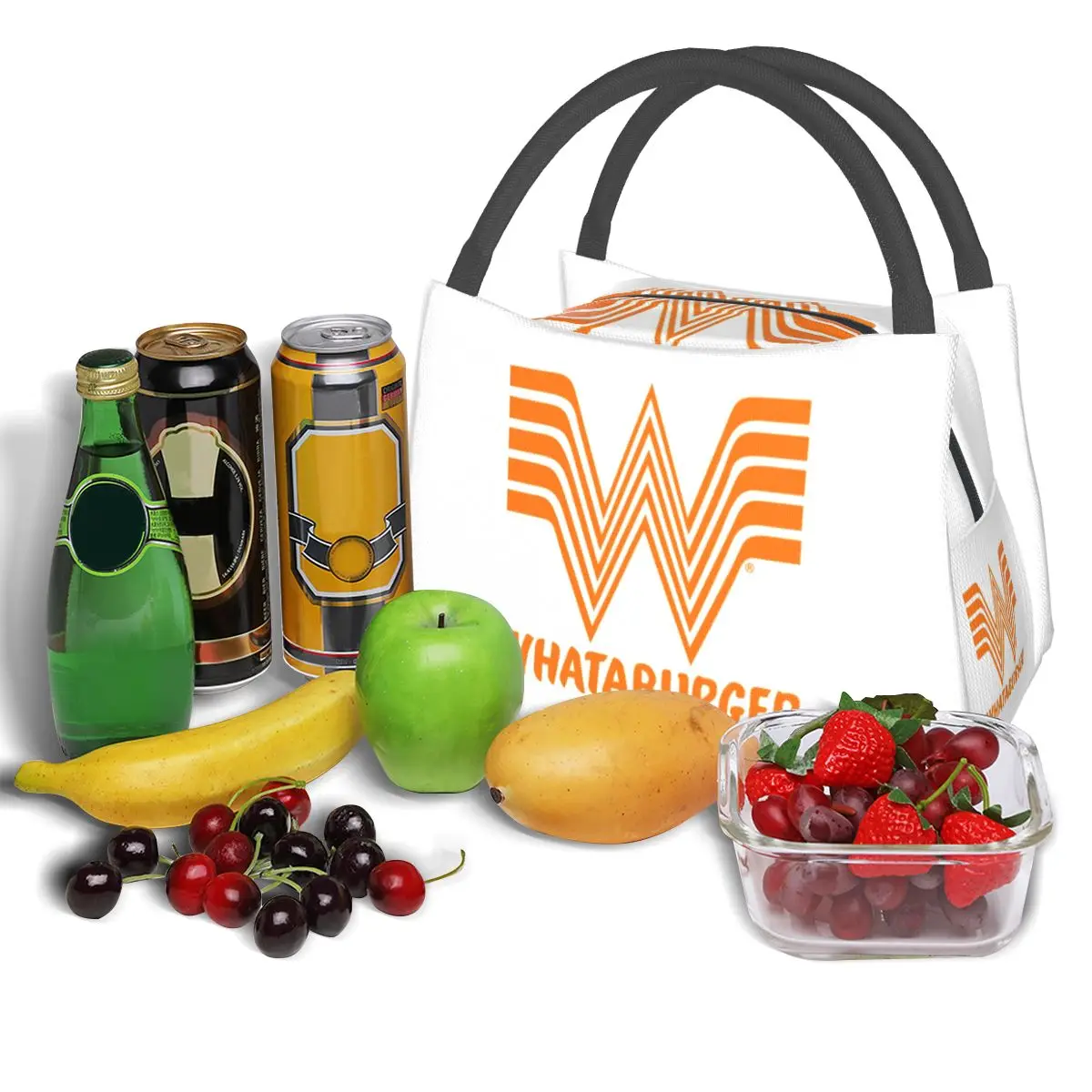 Whataburger-bolsas de almuerzo con logotipo de restaurante de comida rápida, caja Bento aislada, bolsas de Picnic, bolsa térmica más fresca para mujer, oficina de estudiantes