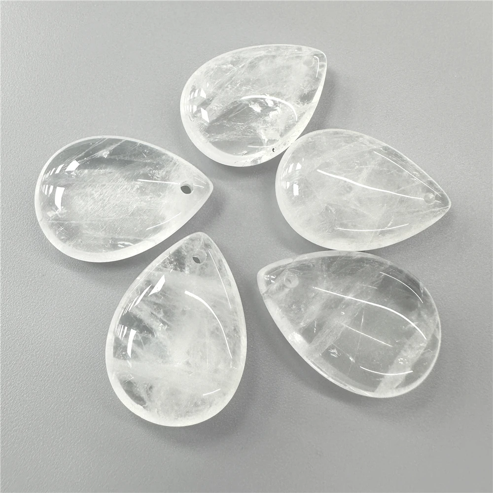 18X25MM Smooth Natural Clear Quartz Water Drop