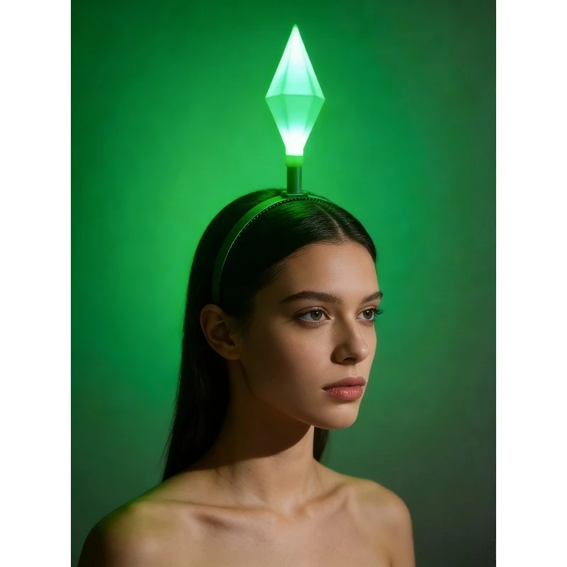 Light Up Bulb Headband –Glowing Christmas Cosplay Hair Accessory for Holiday Parties, Festivals & Night Events. hair accessories
