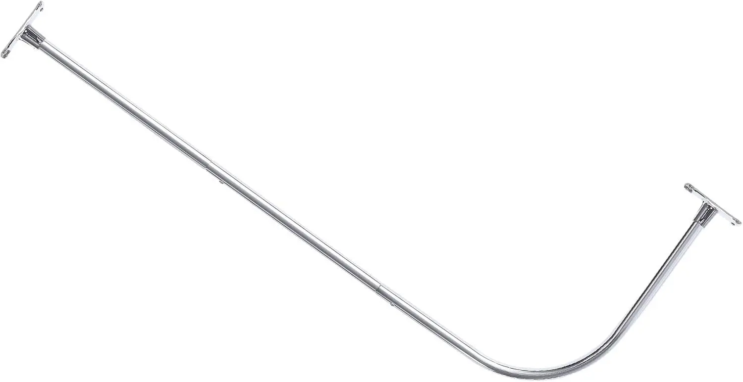 

L-Shaped Corner Shower Curtain Rod, Chrome Finish, 28x68 Inches, Large Space Bathroom Solution