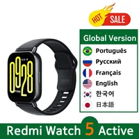 Nueva versión Global Xiaomi Redmi Watch 5 reloj inteligente activo pantalla de 2 ""llamada telefónica Bluetooth más de 140 modos deportivos 5ATM resistente al agua
