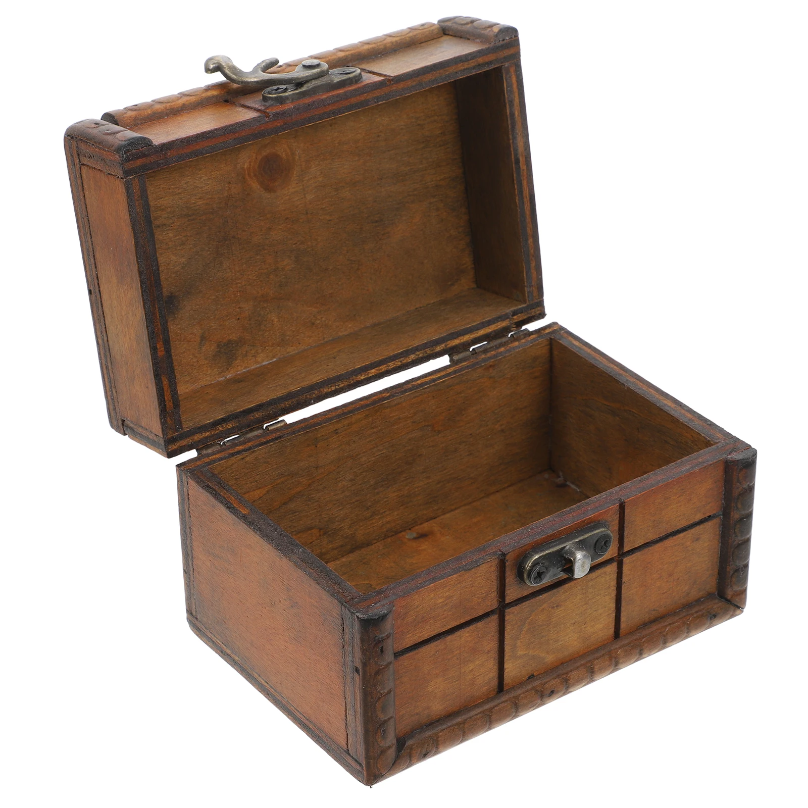 

Jewelry Box Vintage Storage Container for Rings Necklaces Bracelets Keepsake Box with Lid Decorative Wooden