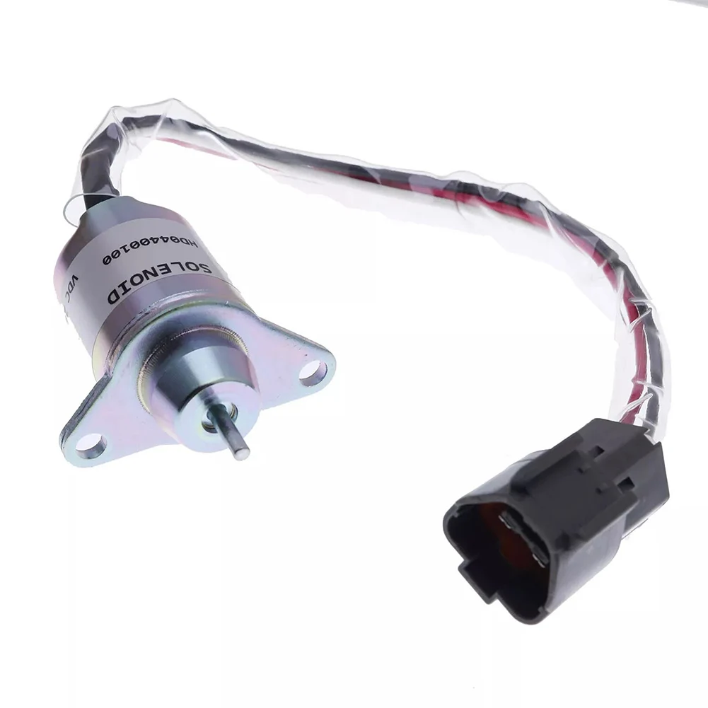 Fuel Shut Solenoid 129612-77940 for Yanmar 3TNV88-BPTB2 4TNV98 4TNV94 DH80 TB235 Engine Fuel System Replacement