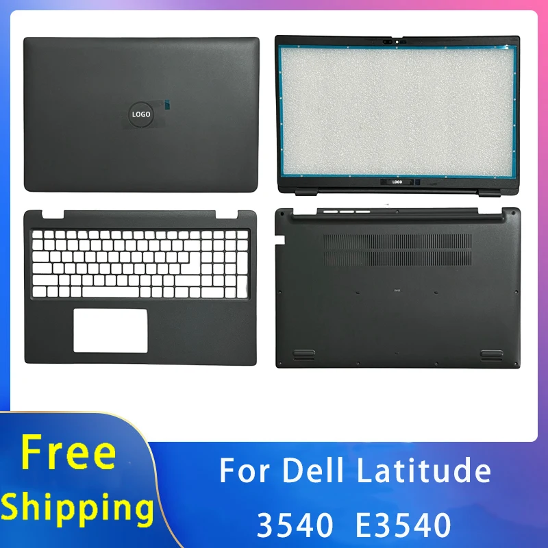 

Новинка, запасные аксессуары для ноутбука Dell Latitude 3540 E3540, задняя крышка/Упор для рук/нижняя часть с логотипом, черный, серый