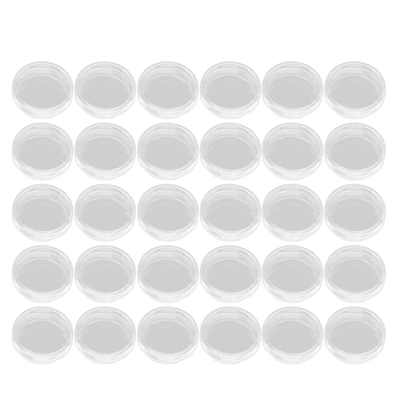 จานเพาะเชื้อพลาสติก 30 ชิ้นพร้อมฝาปิดใส จานเพาะเชื้อสำหรับการทดลองทางวิทยาศาสตร์ การสอนเคมี