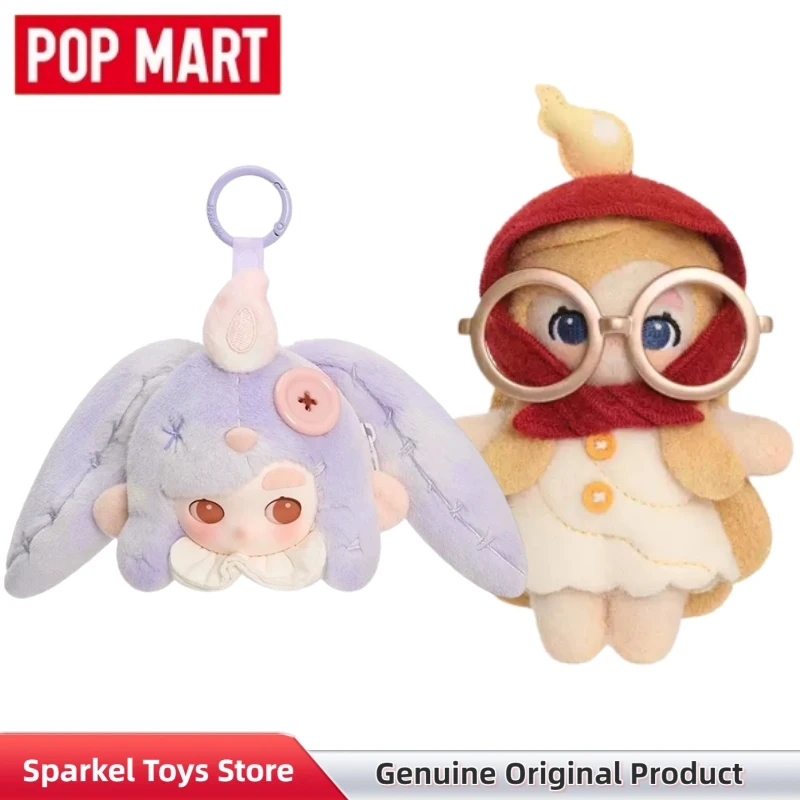 POPMART Chaka Stitch By Stitch Series: Плюшевая сумка для наушников, подвеска-игрушка из фетра в виде очков для чтения бабушки Чаки, подарок на день рождения