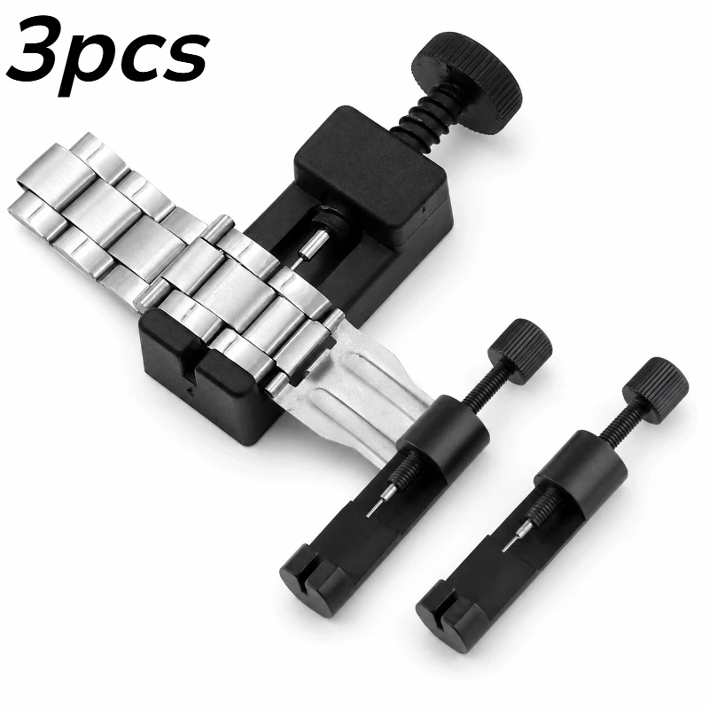 3Pcs Multi‑Functional Watch Link Pin Remover Tool Set Portable Watch Band Disassembling Kit Practical Hand Repair Tools